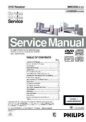 Сервисная инструкция Philips LX-2000D, MRD-200 ― Manual-Shop.ru