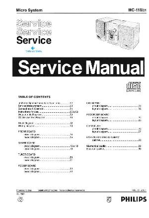 Сервисная инструкция Philips MC-118 ― Manual-Shop.ru