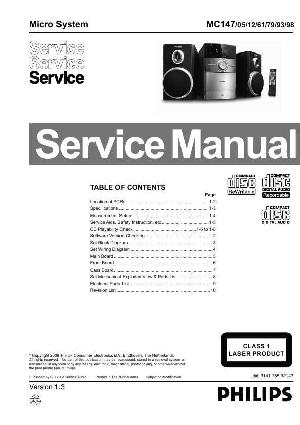 Сервисная инструкция Philips MC-147 ― Manual-Shop.ru