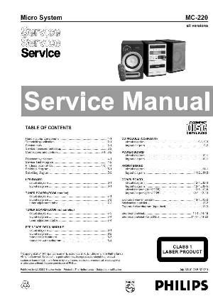 Сервисная инструкция Philips MC-220 ― Manual-Shop.ru