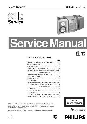 Сервисная инструкция Philips MC-70 ― Manual-Shop.ru