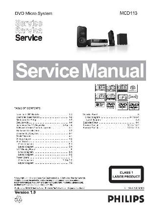 Сервисная инструкция Philips MC-D113 ― Manual-Shop.ru