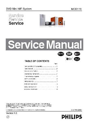 Сервисная инструкция Philips MC-D119 ― Manual-Shop.ru