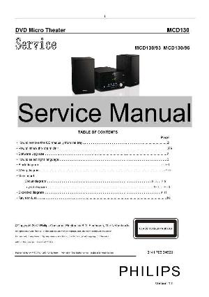 Сервисная инструкция Philips MC-D130 ― Manual-Shop.ru