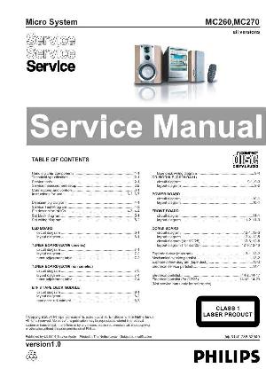 Сервисная инструкция Philips MC-D260, MC-D270 ― Manual-Shop.ru