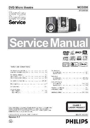 Сервисная инструкция Philips MC-D296 ― Manual-Shop.ru