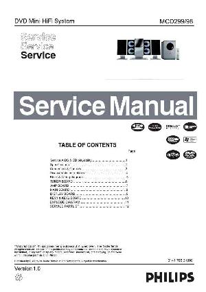 Сервисная инструкция Philips MC-D299 ― Manual-Shop.ru