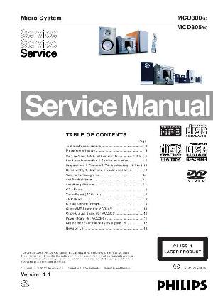 Сервисная инструкция Philips MC-D300, MC-D305 ― Manual-Shop.ru