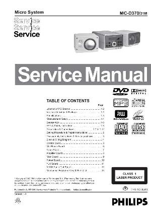 Сервисная инструкция Philips MC-D370 ― Manual-Shop.ru