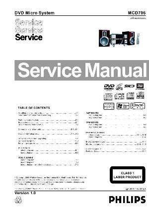 Сервисная инструкция Philips MC-D706 ― Manual-Shop.ru