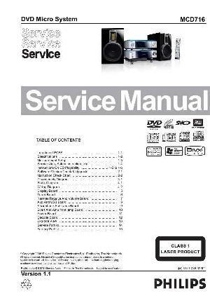 Сервисная инструкция Philips MC-D716 ― Manual-Shop.ru