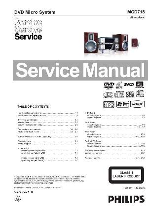 Сервисная инструкция Philips MC-D718 ― Manual-Shop.ru