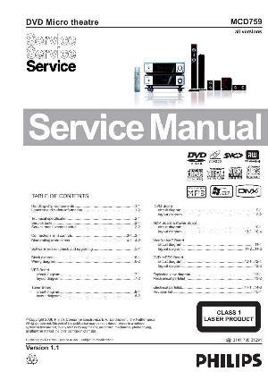 Сервисная инструкция Philips MC-D759 ― Manual-Shop.ru