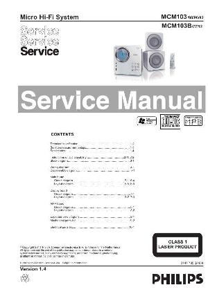 Сервисная инструкция Philips MC-M103, MC-M103B ― Manual-Shop.ru