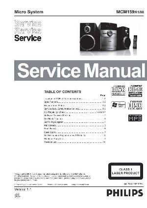 Сервисная инструкция Philips MC-M159 ― Manual-Shop.ru
