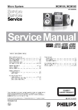 Сервисная инструкция Philips MC-M190, MC-M195 ― Manual-Shop.ru
