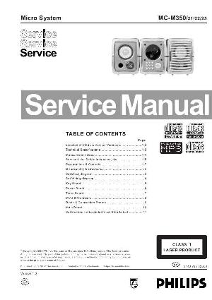 Сервисная инструкция Philips MC-M350 ― Manual-Shop.ru