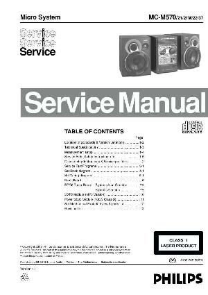 Сервисная инструкция Philips MC-M570 ― Manual-Shop.ru