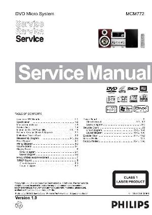 Сервисная инструкция Philips MC-M772 ― Manual-Shop.ru