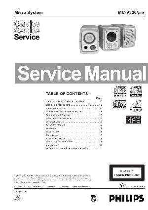 Сервисная инструкция Philips MC-V320 ― Manual-Shop.ru