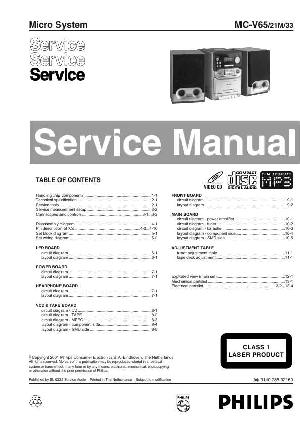 Сервисная инструкция Philips MC-V65 ― Manual-Shop.ru