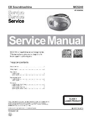 Сервисная инструкция Philips MCS-240 ― Manual-Shop.ru