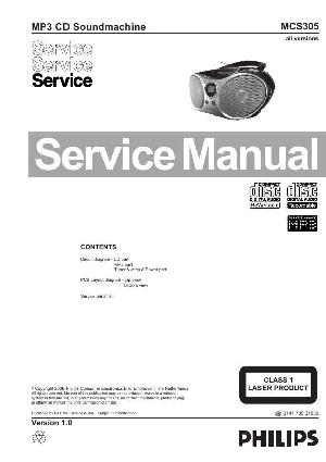 Сервисная инструкция Philips MCS-305 ― Manual-Shop.ru