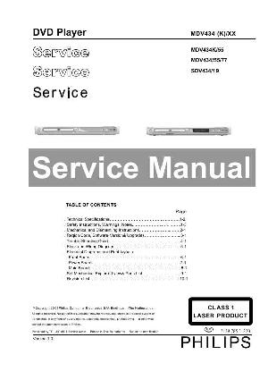 Сервисная инструкция Philips MDV-434 ― Manual-Shop.ru