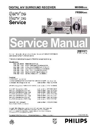 Сервисная инструкция Philips MX-980, FR-984 ― Manual-Shop.ru