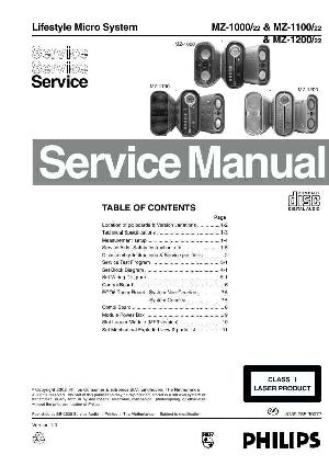 Сервисная инструкция Philips MZ-1000, MZ-1100, MZ-1200 ― Manual-Shop.ru
