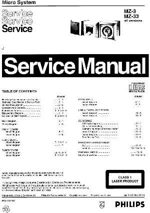 Сервисная инструкция Philips MZ-3, MZ-33 ― Manual-Shop.ru