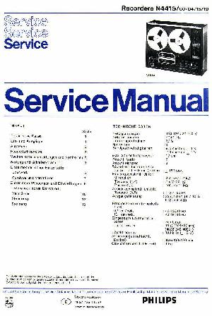 Сервисная инструкция Philips N4415 ― Manual-Shop.ru