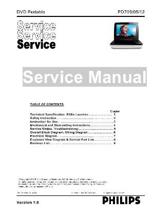 Сервисная инструкция Philips PD709 ― Manual-Shop.ru