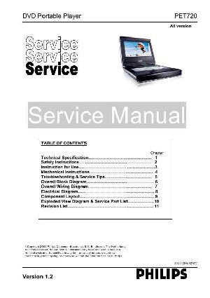 Service manual Philips PET-720 ― Manual-Shop.ru