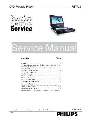 Сервисная инструкция Philips PET-725 ― Manual-Shop.ru