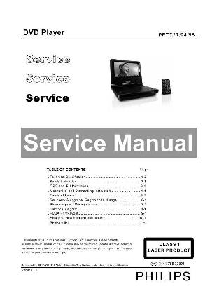 Сервисная инструкция Philips PET-727 ― Manual-Shop.ru
