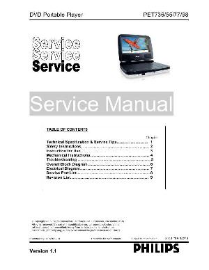 Service manual Philips PET-736 ― Manual-Shop.ru