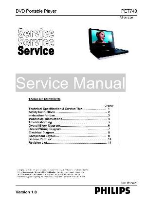 Service manual Philips PET-740 ― Manual-Shop.ru