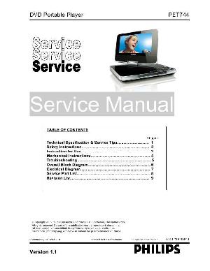 Service manual Philips PET-744 ― Manual-Shop.ru