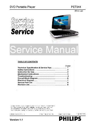 Service manual Philips PET-944 ― Manual-Shop.ru