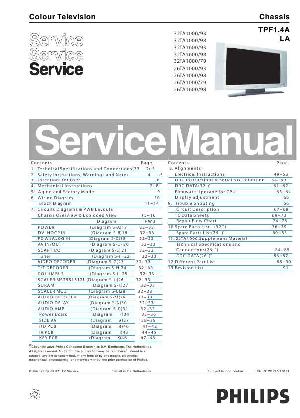 Сервисная инструкция Philips TPF1.4A LA шасси ― Manual-Shop.ru