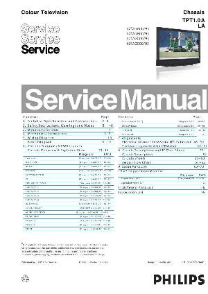 Сервисная инструкция Philips TPT1.0A, LA ― Manual-Shop.ru