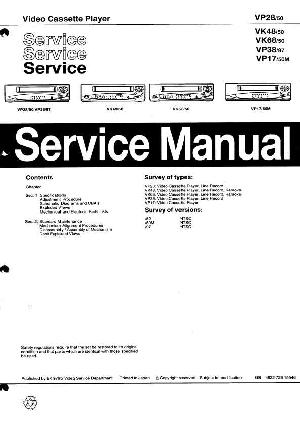 Сервисная инструкция Philips VP-17, VP-28, VP-38, VK-48, VK-68 ― Manual-Shop.ru