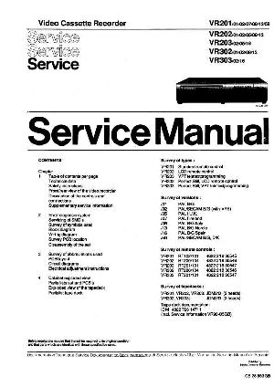 Service manual Philips VR-201, VR-202, VR-203, VR-302, VR-303  ― Manual-Shop.ru