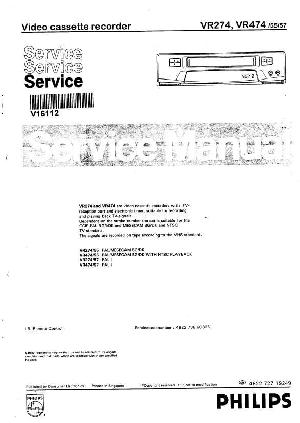 Сервисная инструкция Philips VR-274, VR-474  ― Manual-Shop.ru