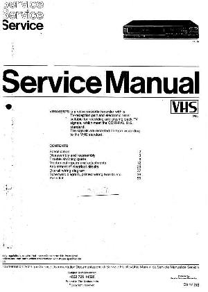 Сервисная инструкция Philips VR-6349  ― Manual-Shop.ru