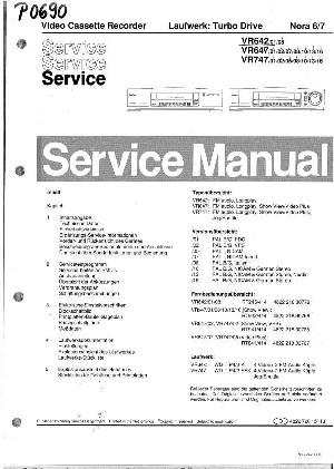 Сервисная инструкция Philips VR-642, VR-647, VR-747  ― Manual-Shop.ru