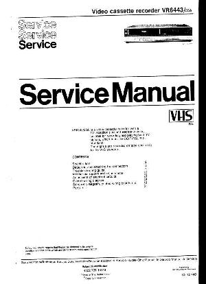 Сервисная инструкция Philips VR-6443  ― Manual-Shop.ru