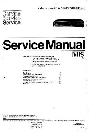 Сервисная инструкция Philips VR-6448  ― Manual-Shop.ru