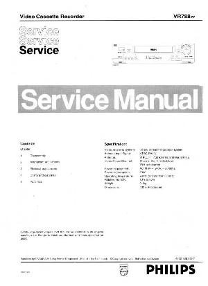 Сервисная инструкция Philips VR-788 ― Manual-Shop.ru
